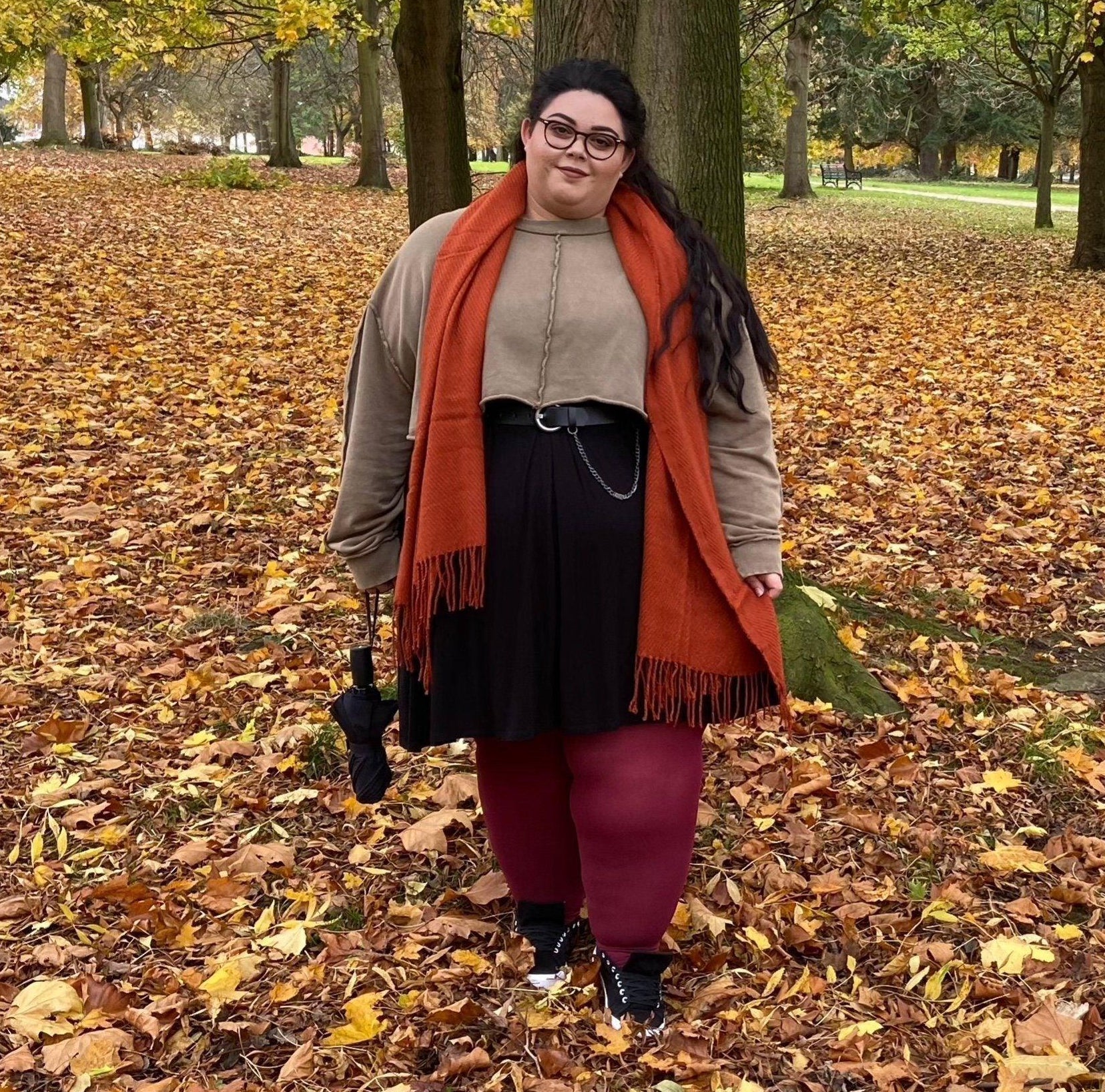 80 Denier Tights - Burgundy - Image 3