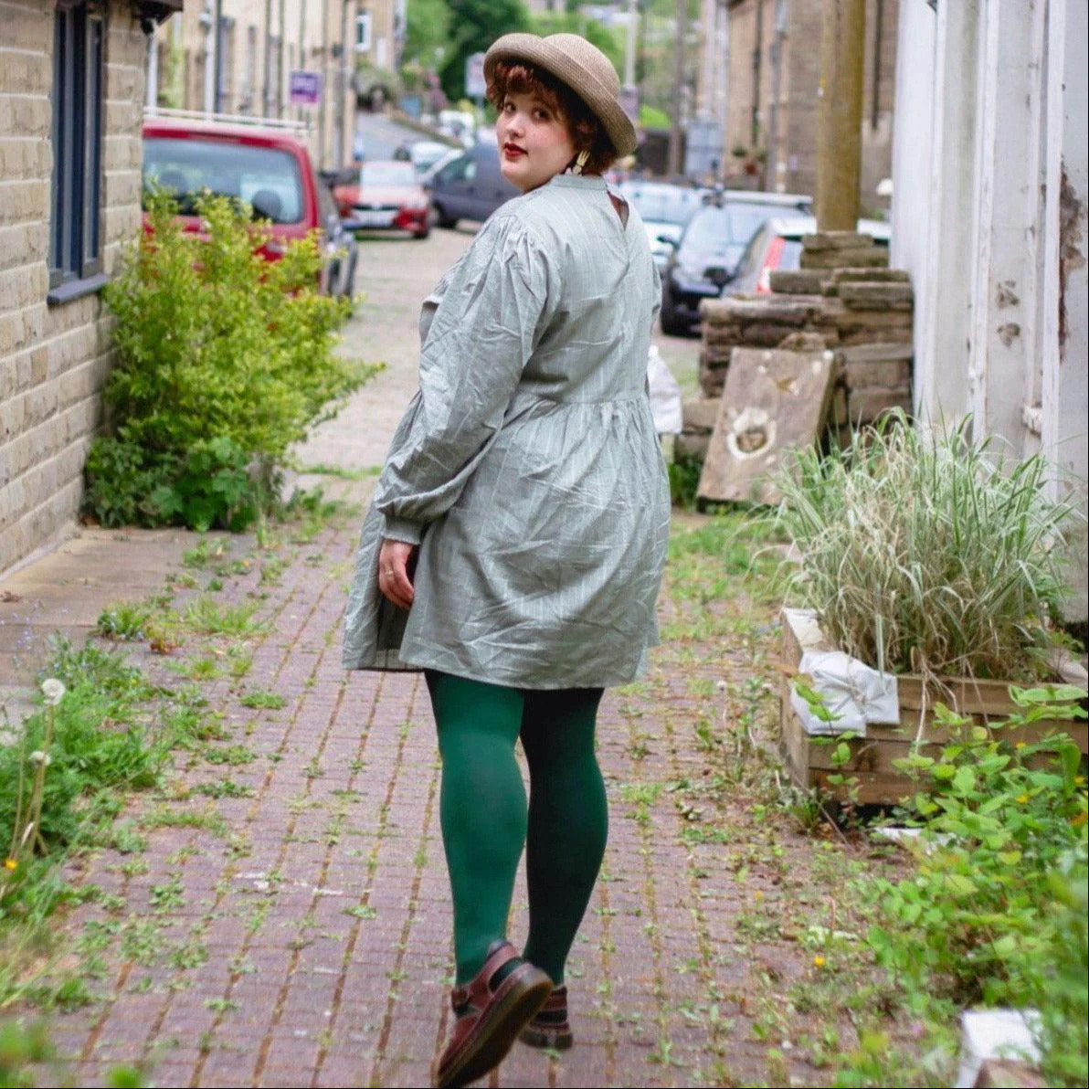 80 Denier Tights - Hit the Bottle Green - Image 5