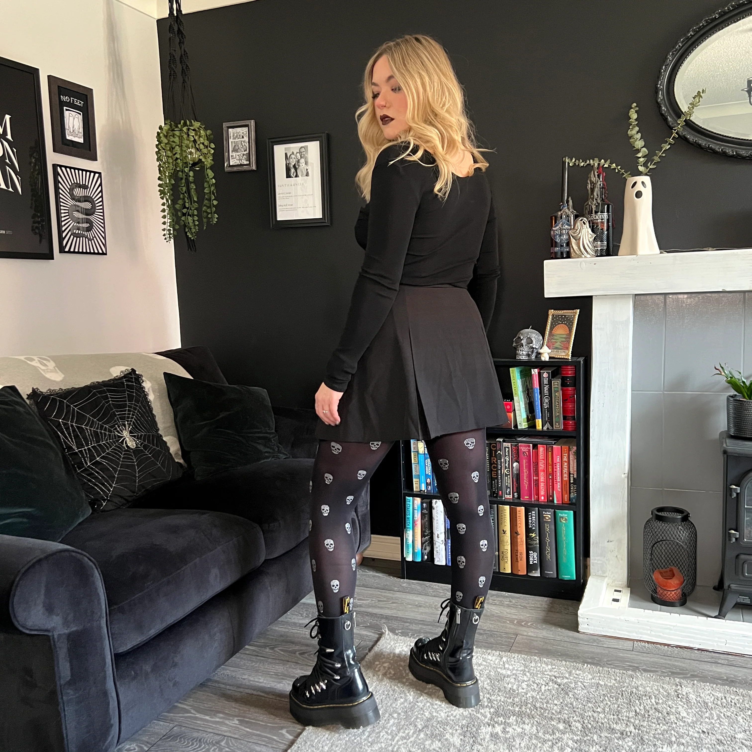 Pattern Tights - Sparkle Skulls - Image 6
