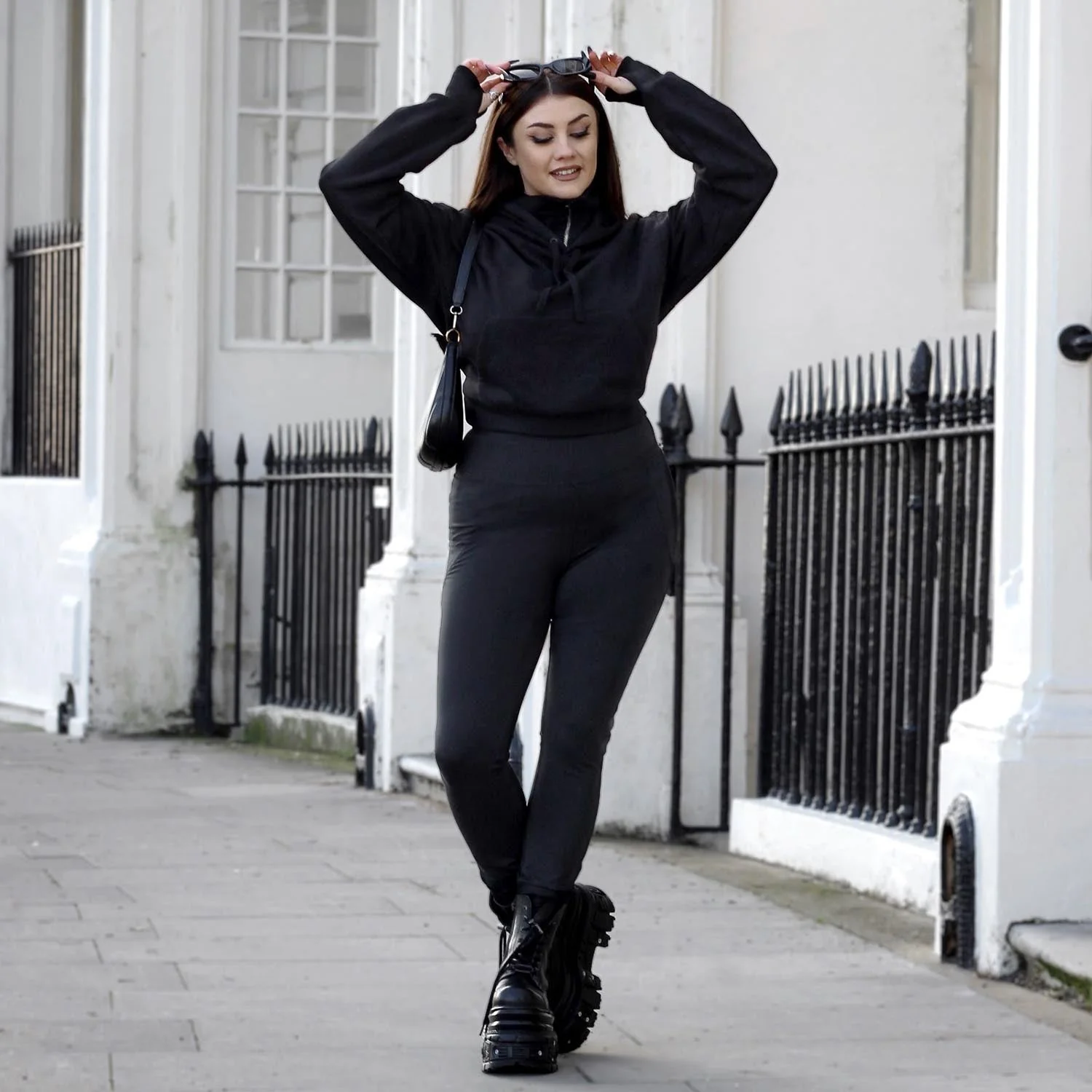 Organic Cotton Cropped Hoodie with Bow Back - Image 21