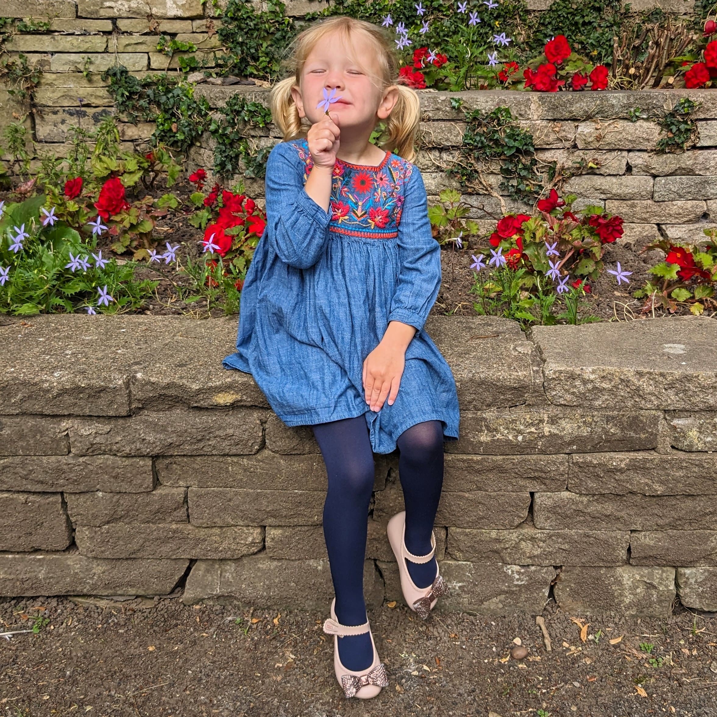 Kids Tights - Navy - Image 7