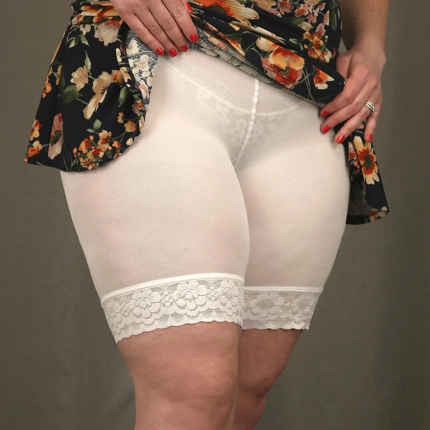 Lace Stay Cool Chub Rub Shorts - White - Image 4