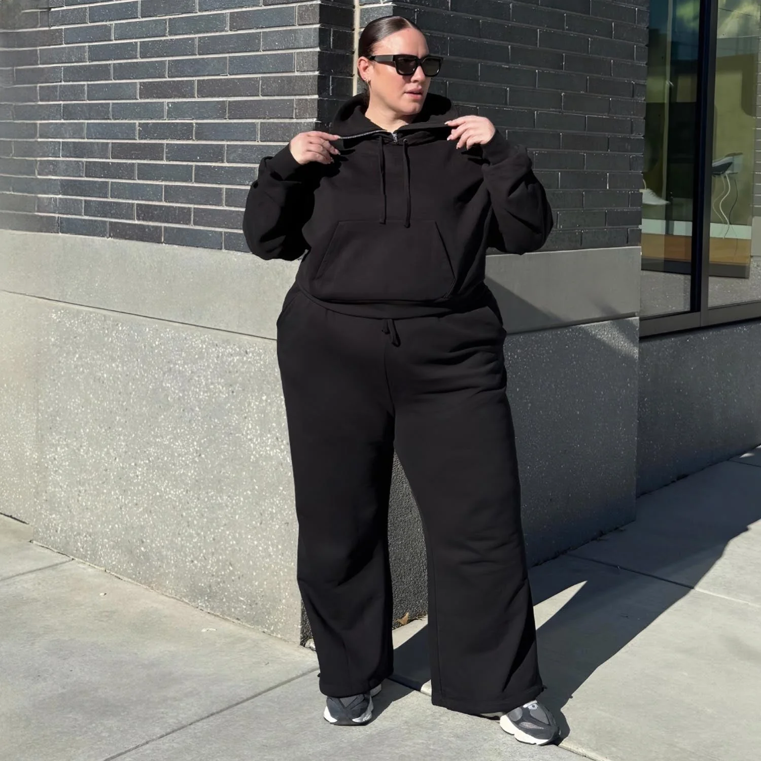 Organic Cotton Adjustable Joggers - Black - Image 8